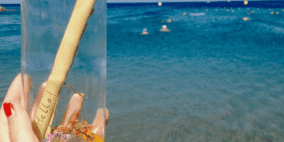  "رسالة حب في زجاجة" تصل غزة من اليونان عبر البحر