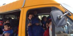 الشرطة تضبط مركبة عمومية حمولتها 7 ركاب وبداخها 44 طفلا في بيت لحم