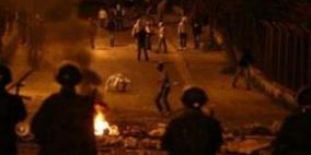 اصابة مواطن بكسور والعشرات بالاختناق بالغاز في مواجهات  جنوب جنين