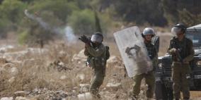 مواجهات في قرية بدرس غرب رام الله نصرة للأقصى