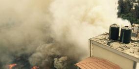 حريق بجانب مكتب الدفاع المدني في بيتونيا