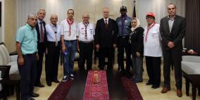 الحمد الله يستقبل الأمين العام للمنظمة الكشفية العربية