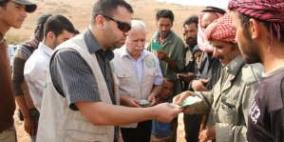 توزيع مساعدات عاجلة على عرب الرشايدة في الاغوار