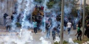 حالات اختناق خلال مواجهات مع الاحتلال في جنين ومثلث الشهداء