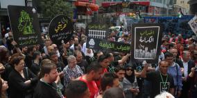 وقفة تضامنية مع الاسرى المضربين عن الطعام في رام الله