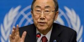 كي مون يدعو لحل شامل لقضية اللاجئين الفلسطينيين على أساس حل الدولتين