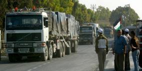 ادخال 660 شاحنة لقطاع غزة عبر كرم أبو سالم