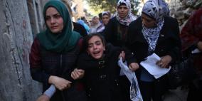 تشييع جثمان الشهيد لافي عوض في قرية بدرس