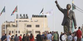 مراسم احتفالية بمشاركة الرئيس الفلسطيني محمود عباس بمناسبة إزاحة الستار عن تمثال المناضل الراحل نلسون منديلا