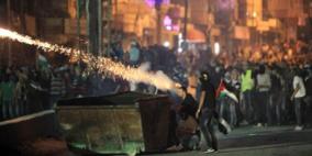 اكثر من 15 اصابة بالرصاص الحي في رام الله ومواجهات عنيفة في محيط حاجز قلنديا