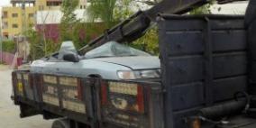 الشرطة تتلف 52 مركبة غير قانونية في طولكرم