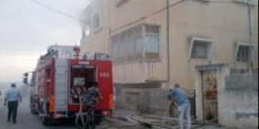 احتراق منزل في طولكرم