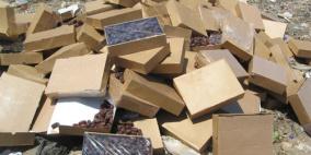 الضابطة الجمركية تتلف نصف طن تمور