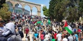 مسيرة في الأقصى رفضا للاحتلال وللتضامن مع أسير مضرب عن الطعام