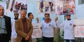 وقفة للصحفيين بغزة تطالب بالحماية في اليوم العالمي لحقوق الانسان