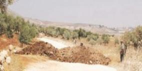 إغلاق طريقين زراعيين في منطقة الخلة في واد فوكين