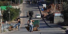 مواجهات في بلدة عابود غرب رام الله عقب استشهاد الشاب عبد الرحمن البرغوثي