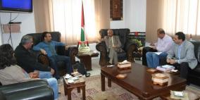 قلقيلية: مسير أعمال المحافظة يلتقي وفدا من مؤسسة " GVC " الايطالية