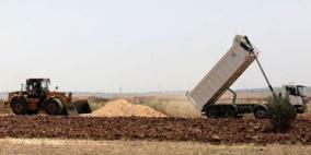 البدء بشق طريق زراعي على الحدود الشرقية لقطاع غزة
