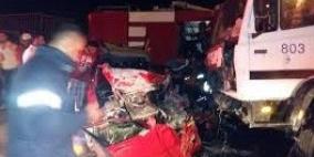 الاحتلال يمنع الدفاع المدني من انقاذ سائق اصيب نتيجة حادث سير