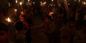 مسيرة مشاعل في جنين إحياء لذكرى النكبة