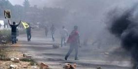 إصابة عدة مواطنين بحالات اختناق خلال مواجهات مع الاحتلال غرب جنين