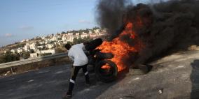 مواجهات قرب مخيم الجلزون تضامننا مع غزة