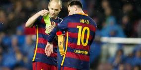  ميسي يوجه رسالة مؤثرة إلى إنييستا
