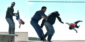 بالفيديو :أب يلقي ابنته الرضيعة من سطح المنزل