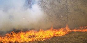 فيديو.. حريق كبير في "كيسوفيم"  بفعل طائرة ورقية حارقة