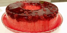 طريقة تحضر كيك جيلي الفراولة  المثلجة 