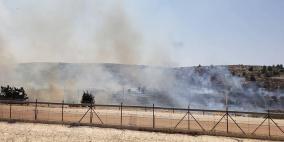 فيديو- مستوطنون يحرقون 120 دونما غرب رام الله