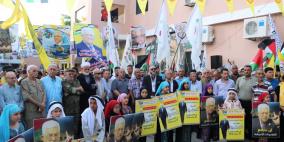 مسيرات دعم وتأييد للرئيس محمود عباس في مخيمات لبنان