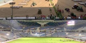 "الوكرة" يسجل رقما قياسيا بأسرع عملية فرش عشب بالعالم