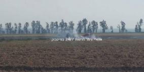 اندلاع حريق في "أشكول" بفعل بالونات حارقة