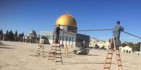 صور: استعدادات في المسجد الأقصى لشهر رمضان المبارك 