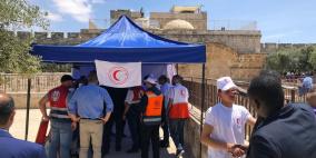 الهلال الاحمر: أسعفنا 64 مصليا في الأقصى اليوم