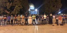 مئات المصلين يعتكفون في رحاب الأقصى