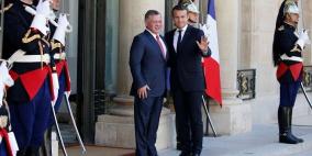 ماكرون والعاهل الأردني يناقشان تصرحات نتنياهو حول الضم