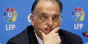 رئيس رابطة الدوري الإسباني يأمل في عودة المباريات يوم 12 يونيو