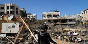 دمار بالممتلكات في قصف إسرائيلي جنوب غزة