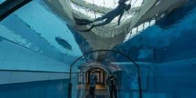 "بحر" صنعه الإسمنت.. افتتاح أعمق مسبح في العالم