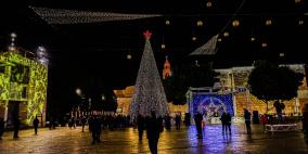 اضاءة شجرة الميلاد في بيت لحم