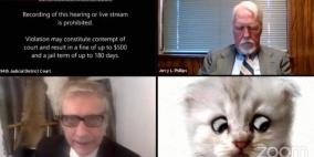  محاكمة عن بعد.. المحامي يؤكد أنه ليس قطة!