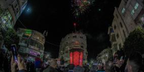 إضاءة فانوس رمضان في مدينة رام الله