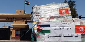 وصول الشحنة الثانية من المساعدات الإغاثة التونسية إلى غزة