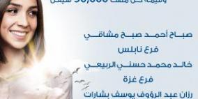 بنك الإسكان - فلسطين يعلن عن الفائزين بجوائز حسابات التوفير لشهر أيار 2021