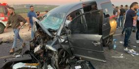 محدث: وفاتان وإصابات خطيرة في حادث سير مروع جنوب نابلس