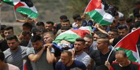 تشييع جثمان الشهيد التميمي في دير نظام برام الله