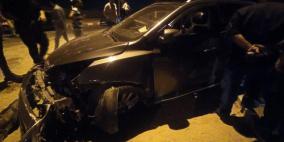 مصرع سيدة واصابة افراد من عائلتها بحادث سير وسط غزة